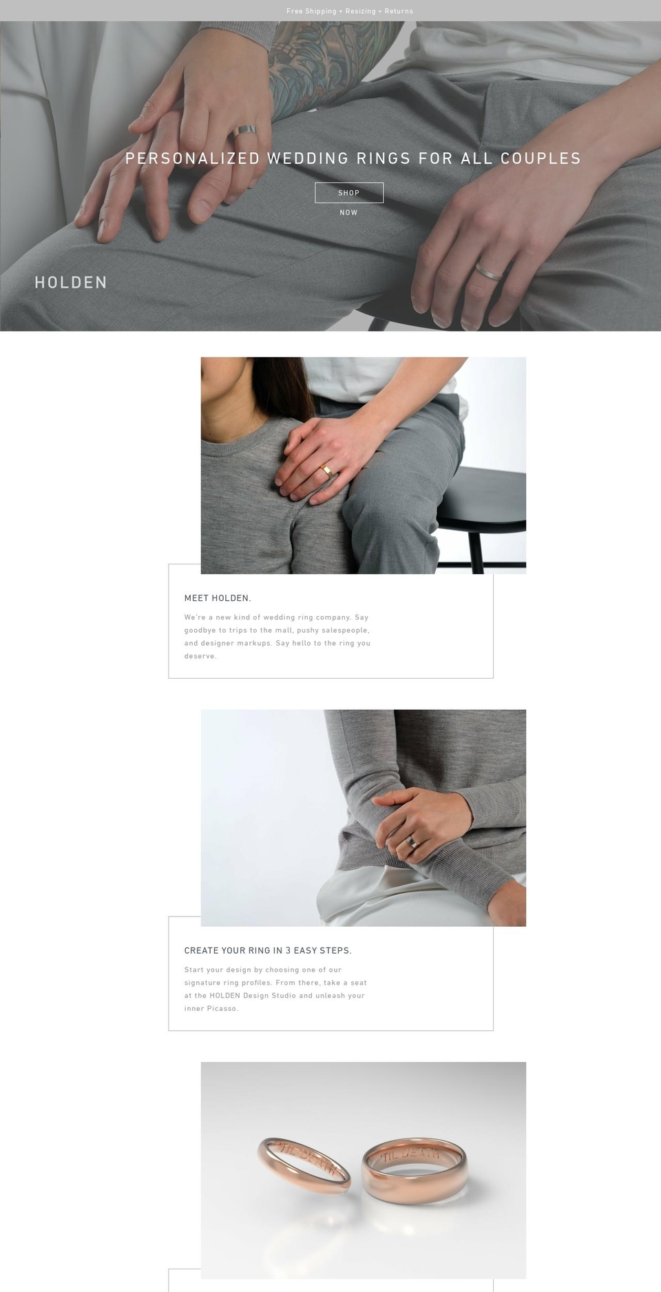 hiholden.com shopify website screenshot