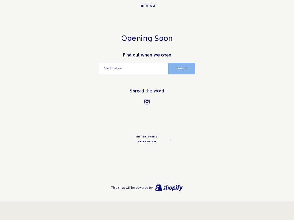 hiimfxu.com shopify website screenshot