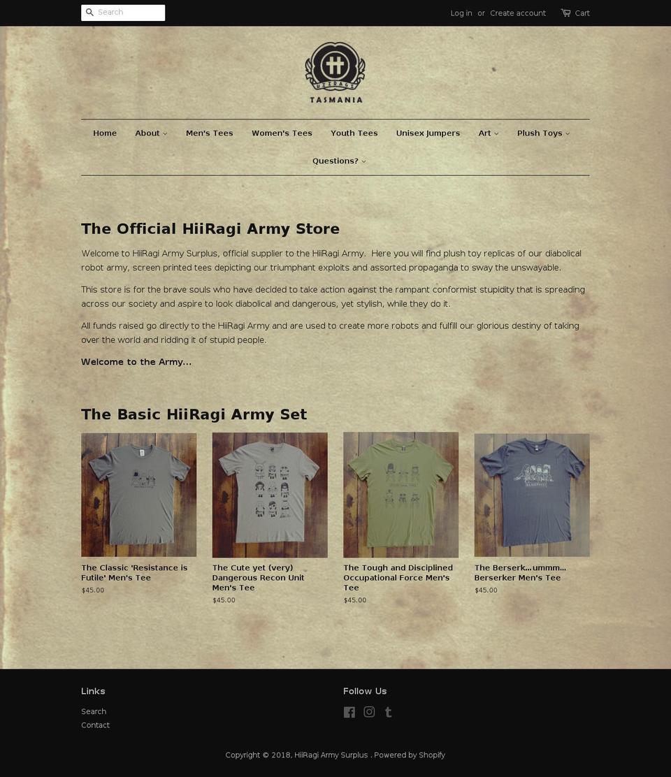 hiiragi.com.au shopify website screenshot