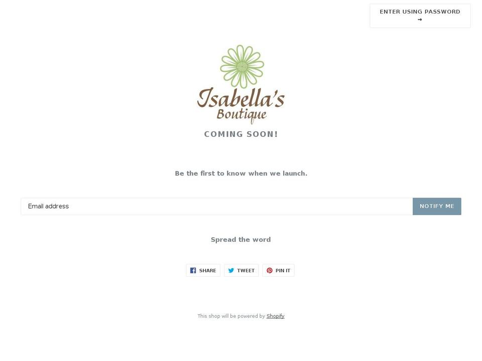 hiisabella.com — Shopify storefront screenshot