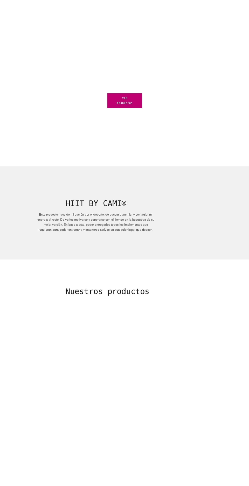 hiitbycami.com shopify website screenshot