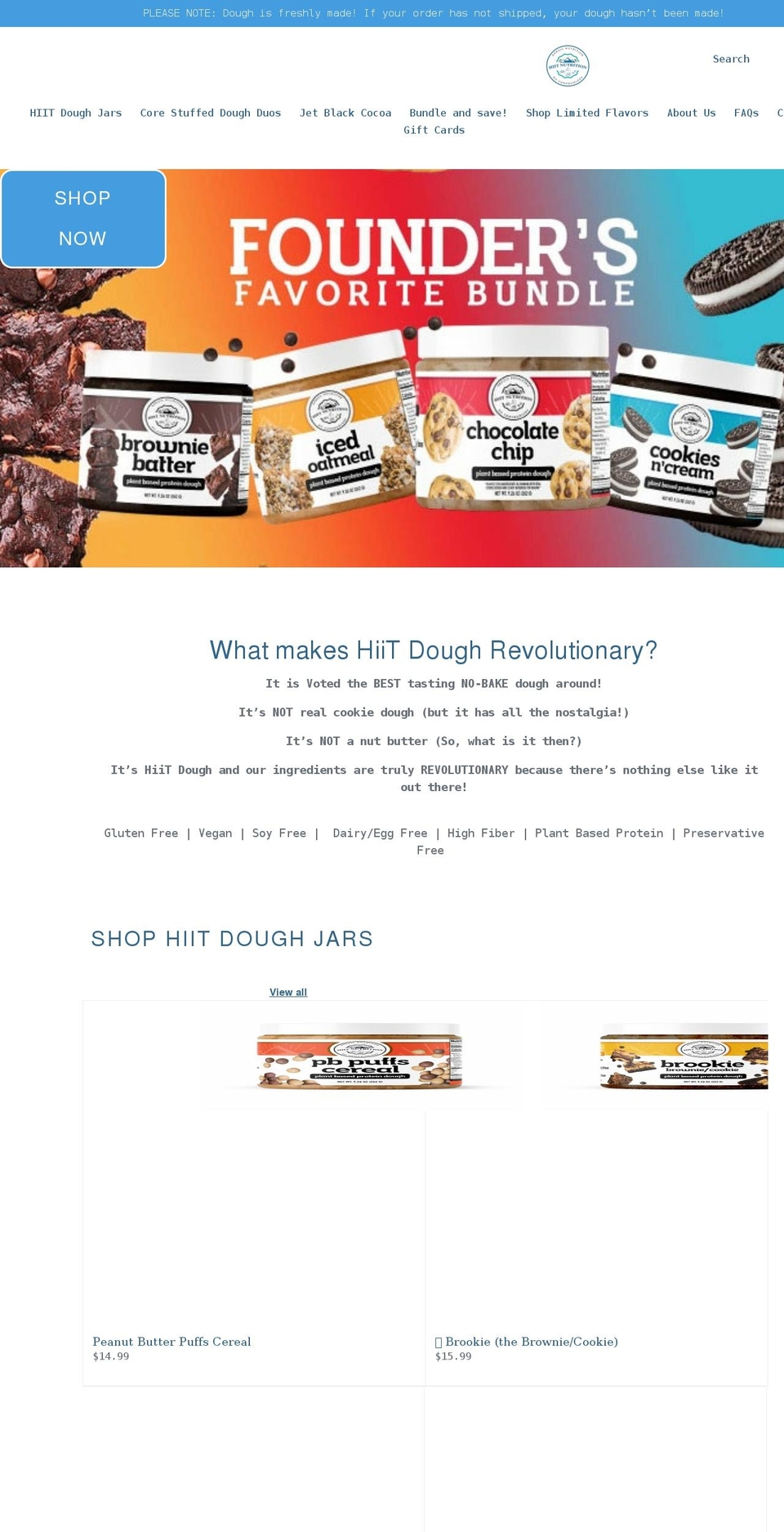 hiitnutrition.com shopify website screenshot