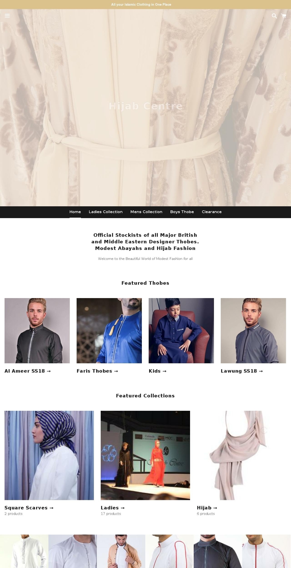 hijabcentre.co.uk shopify website screenshot