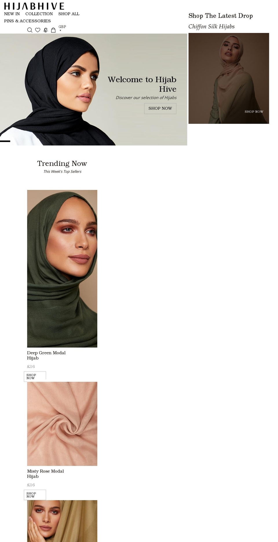 hijabhive.com shopify website screenshot