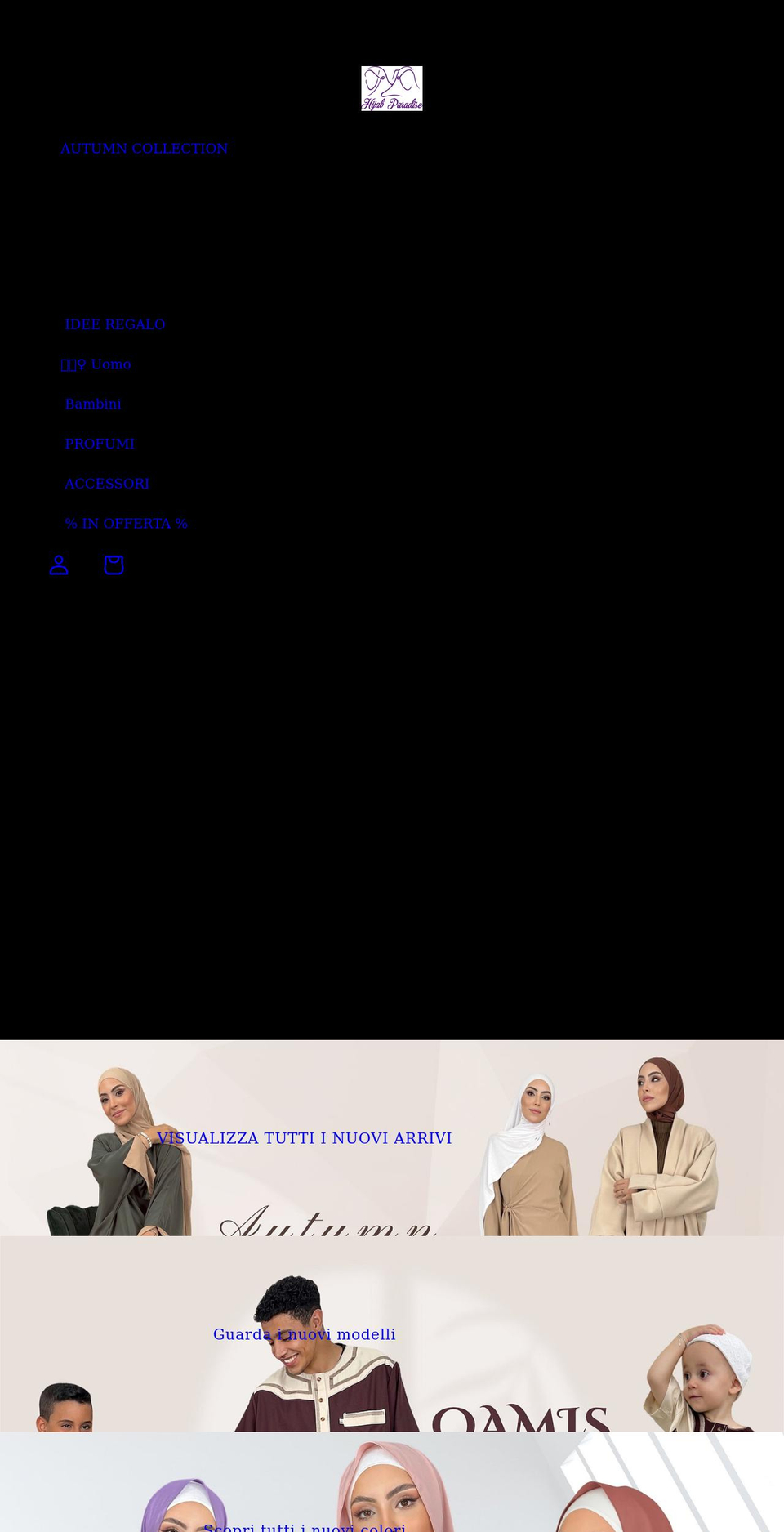 hijabparadise.com shopify website screenshot