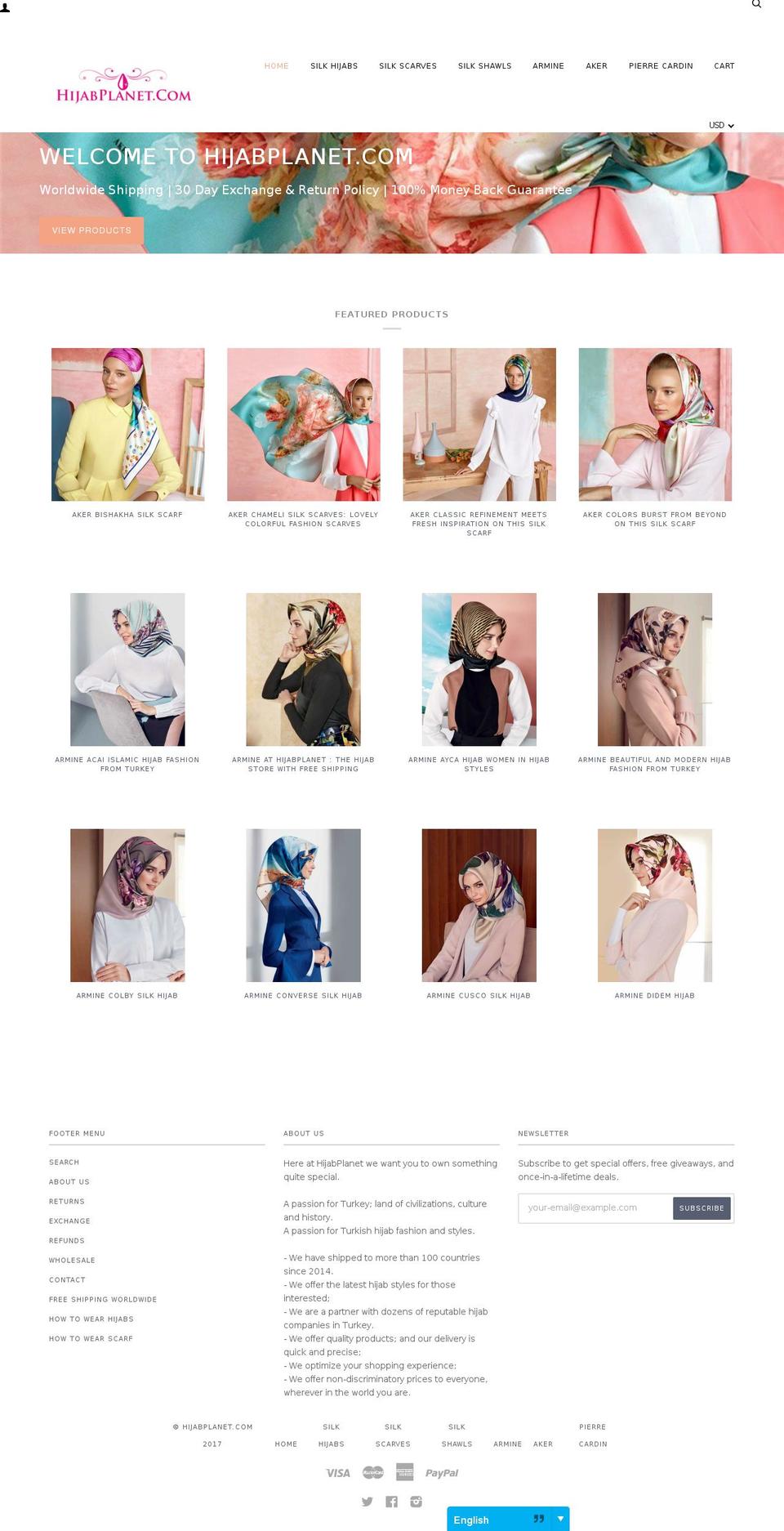 hijabplanet.com shopify website screenshot