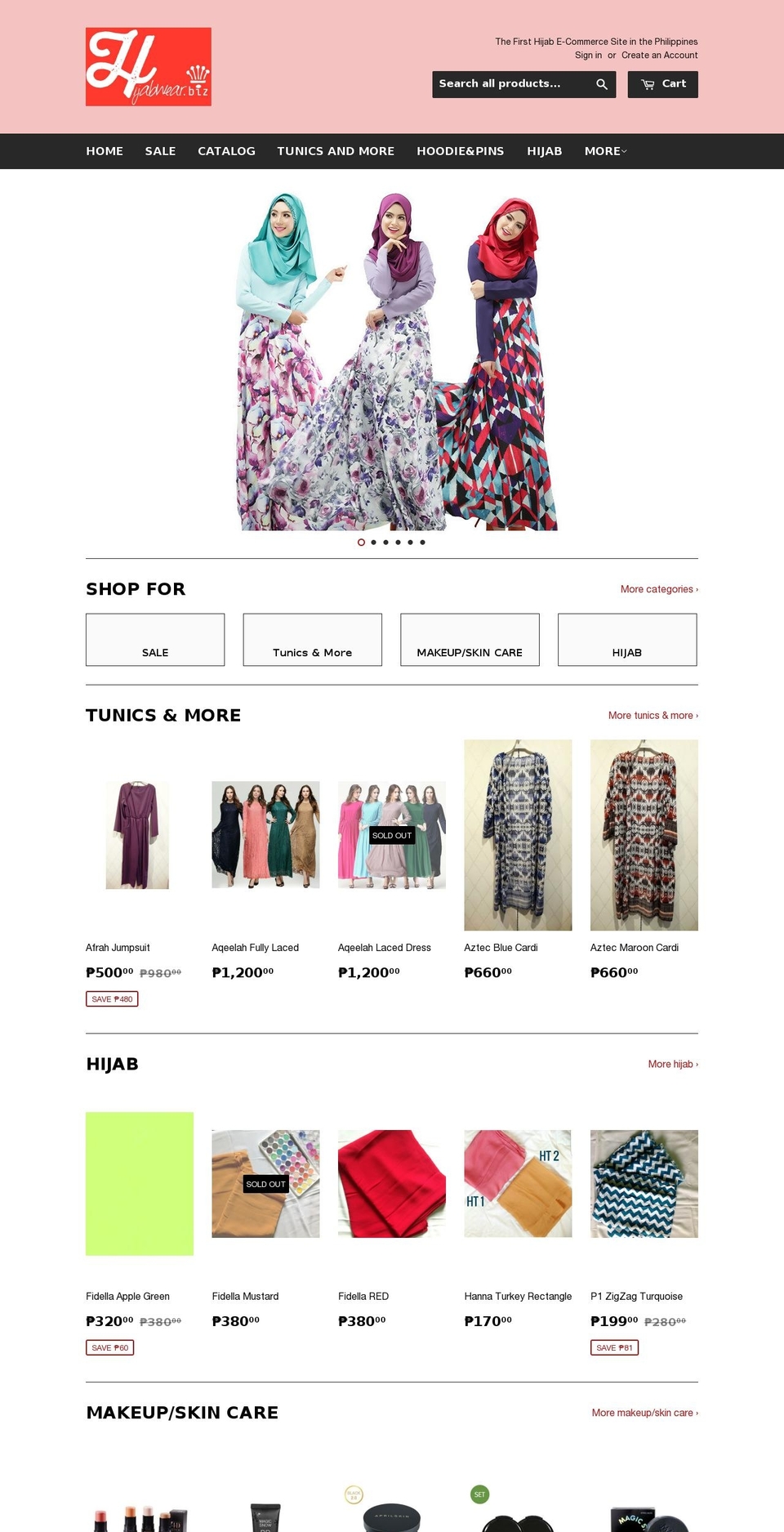 hijabwear.biz shopify website screenshot