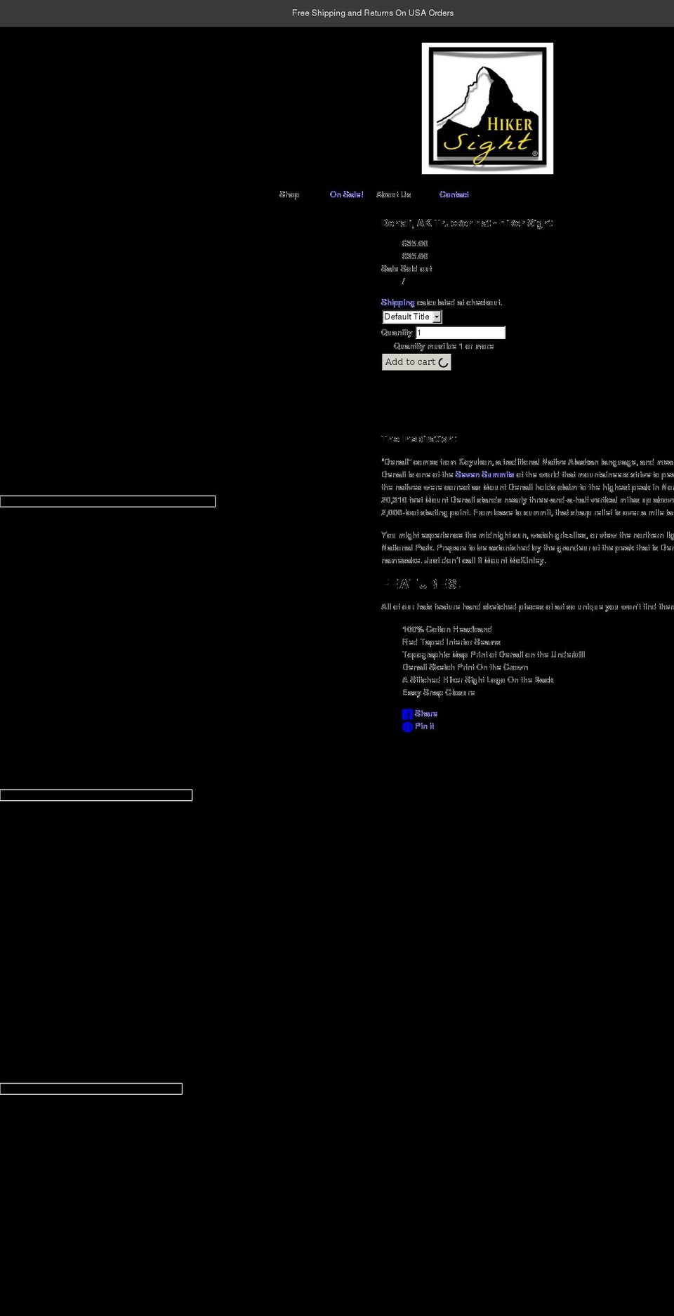 hikersight.com shopify website screenshot