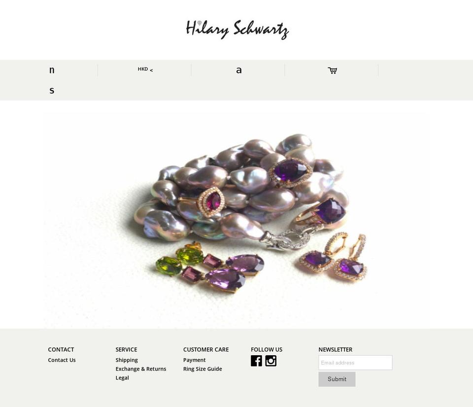 Hilary Schwartz Shopify theme site example hilaryschwartz.myshopify.com