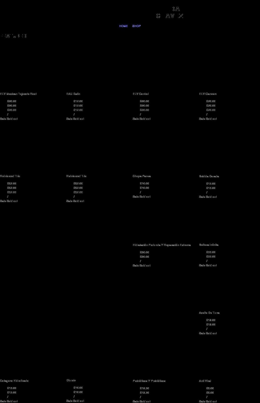 hildachavez.com shopify website screenshot