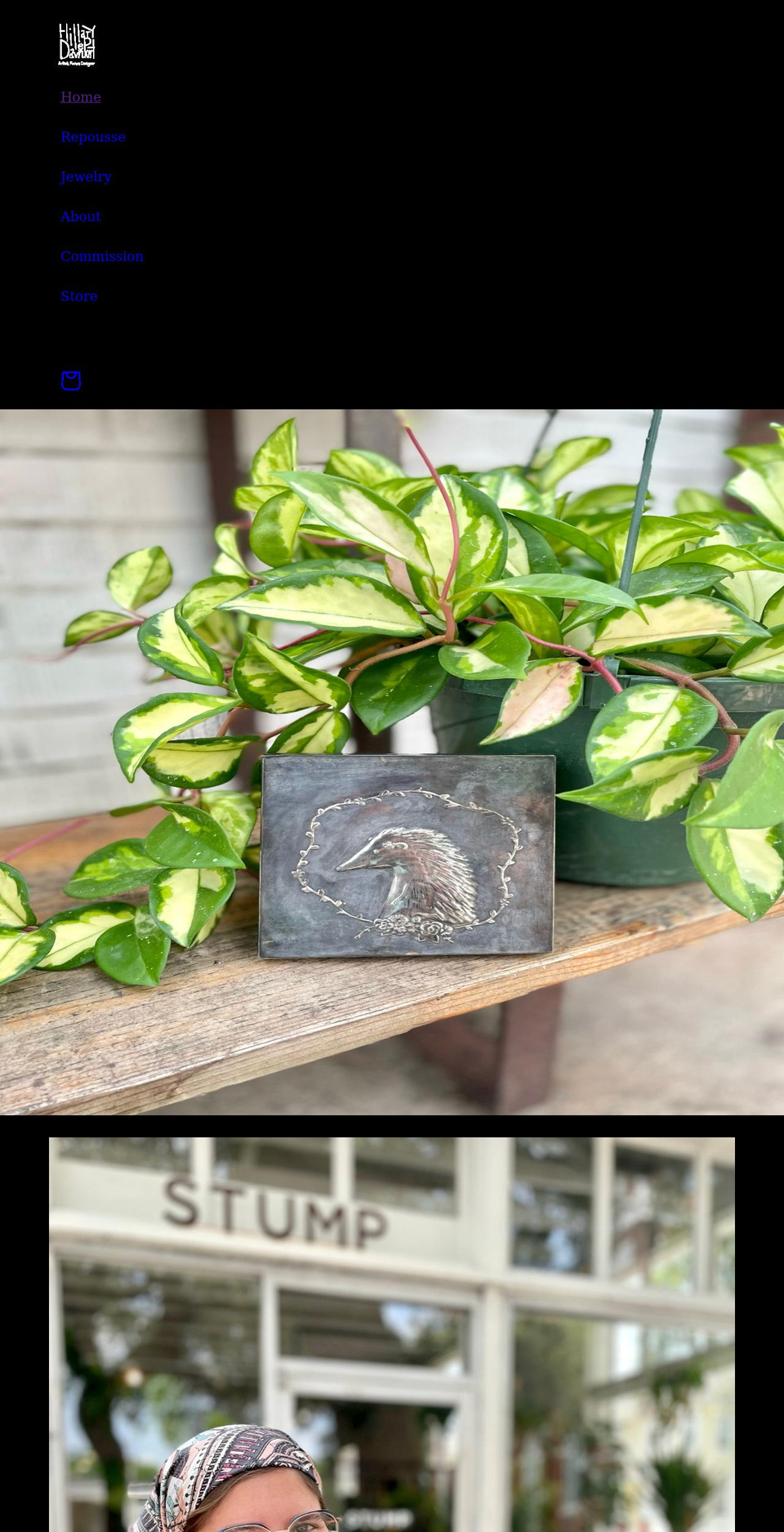 hillarydavenportdesigns.com shopify website screenshot