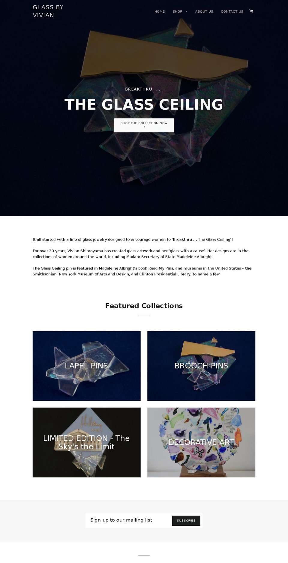 hillaryglassceiling.com shopify website screenshot