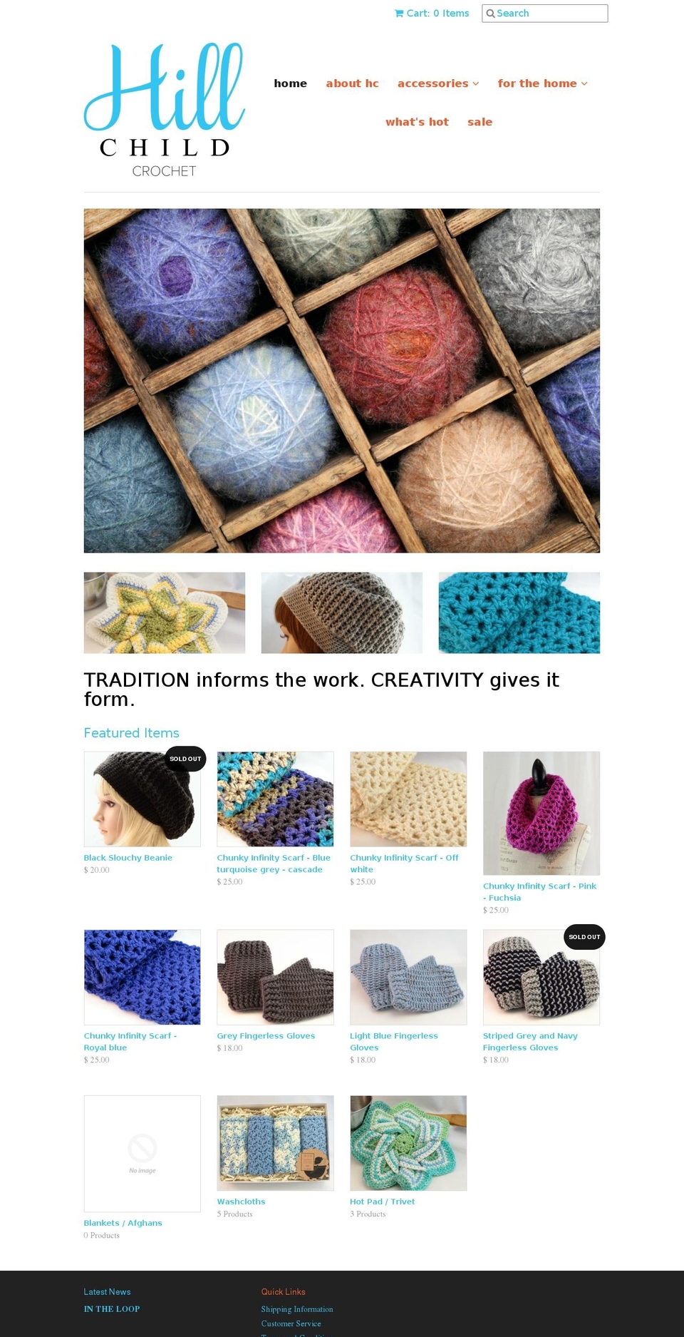hillchildcrochet.com — Shopify storefront screenshot