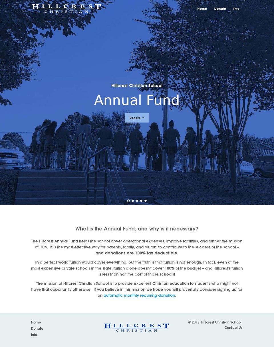 hillcrestannualfund.com — Shopify storefront screenshot