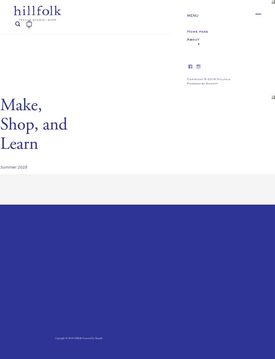 hillfolk.com shopify website screenshot