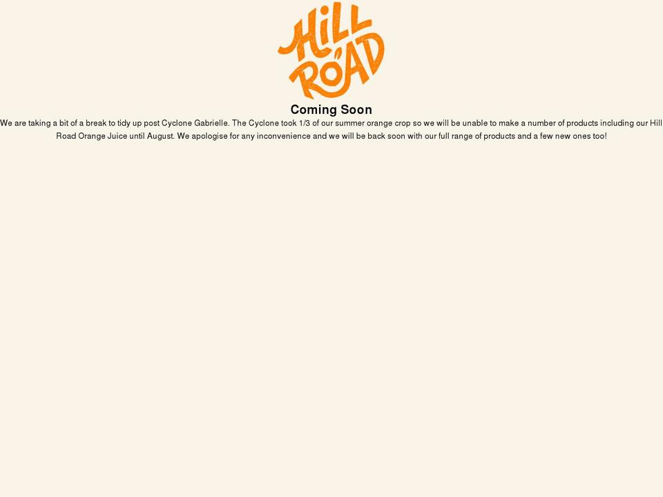 Foodie Shopify theme site example hillroadorchard.co.nz