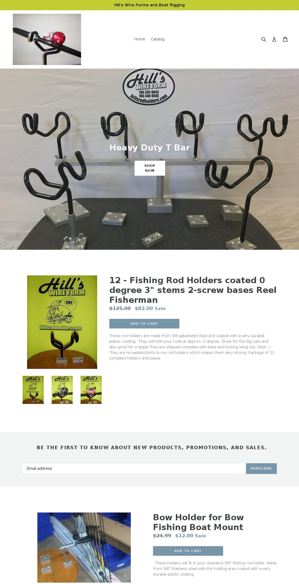 hillsrodholders.bargains shopify website screenshot