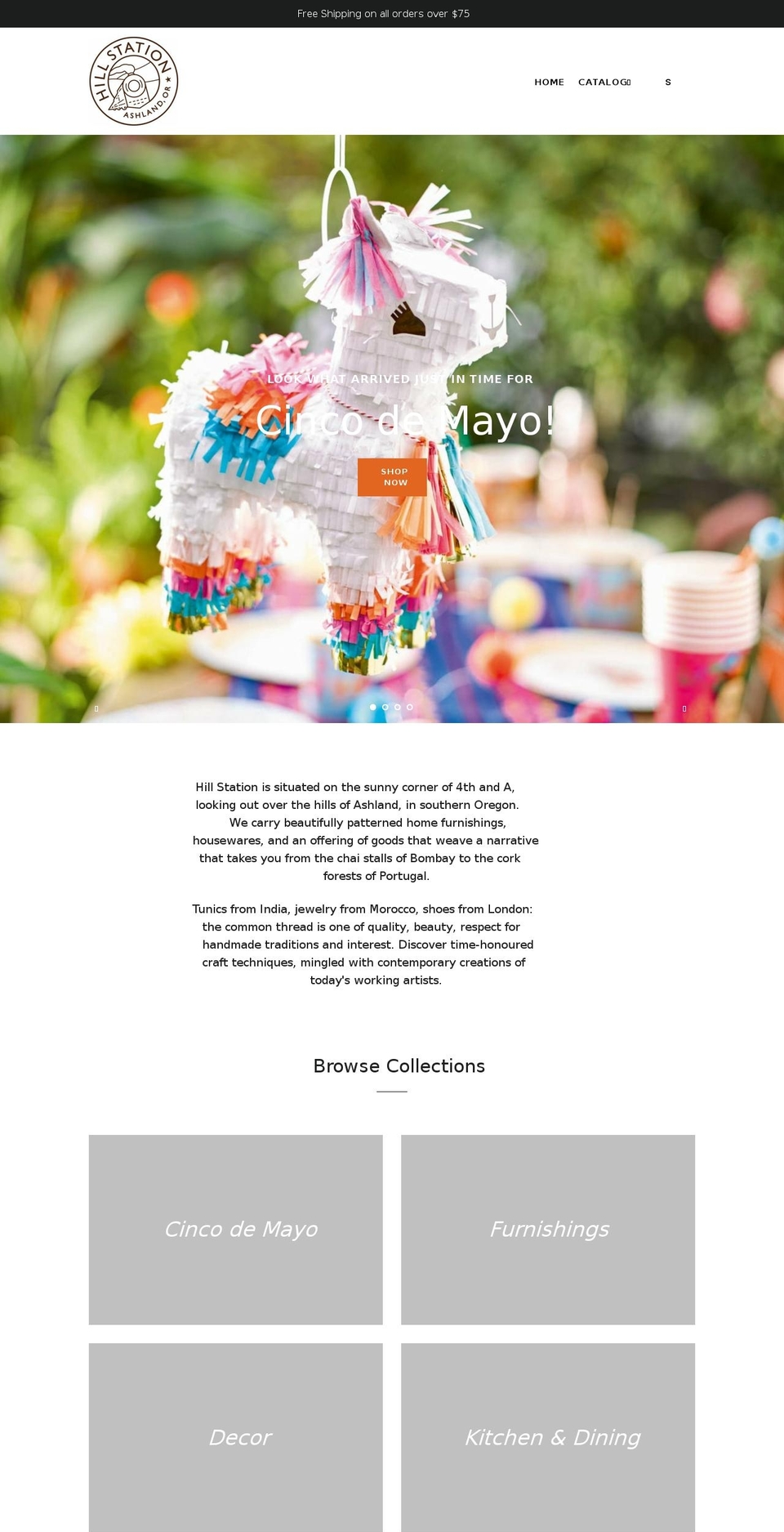 hillstationashland.com shopify website screenshot
