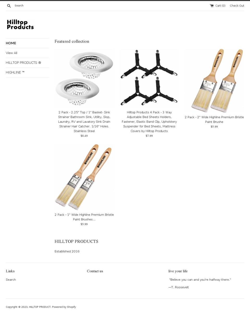 hilltopproduct.com — Shopify storefront screenshot