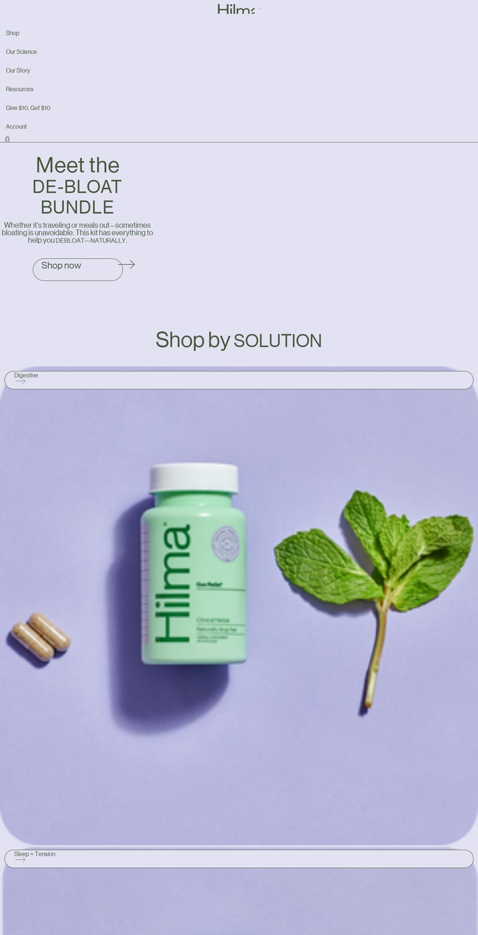 ay Shopify theme site example hilma.co