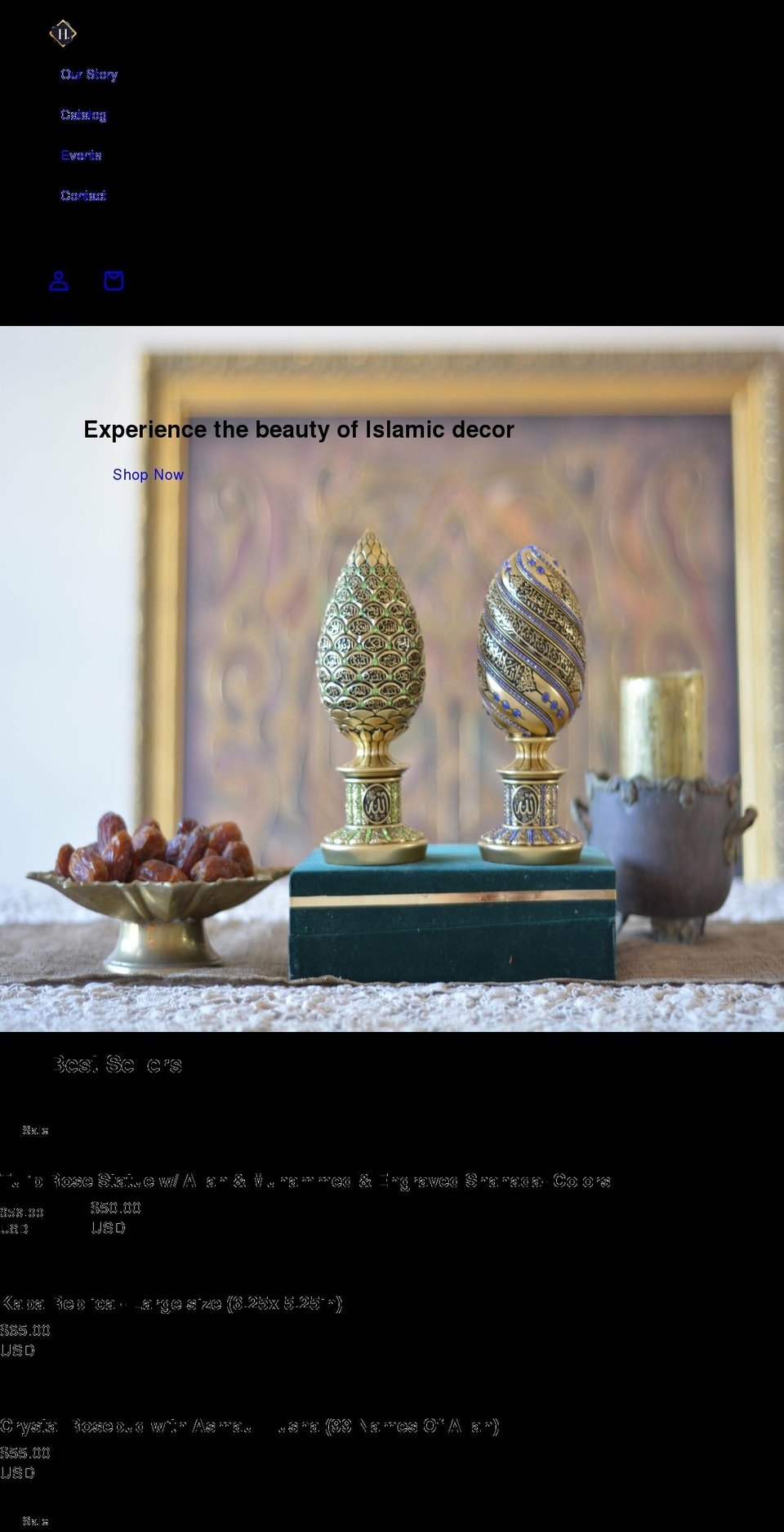 hilyadecor.com — Shopify storefront screenshot