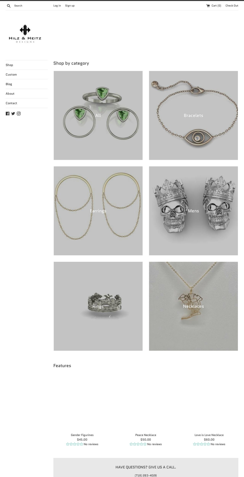 hilzandheitz.com — Shopify storefront screenshot