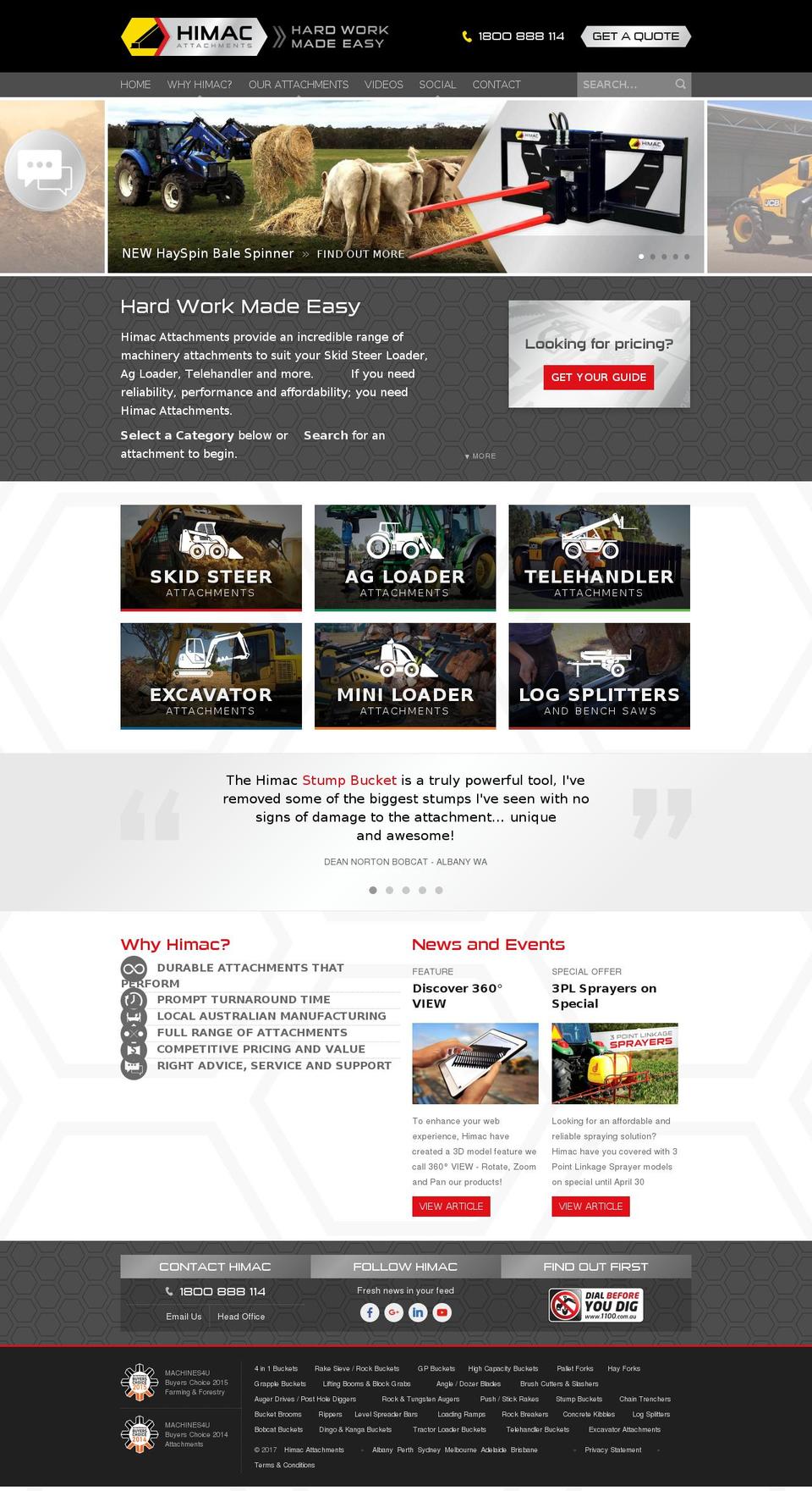 himac.com.au shopify website screenshot