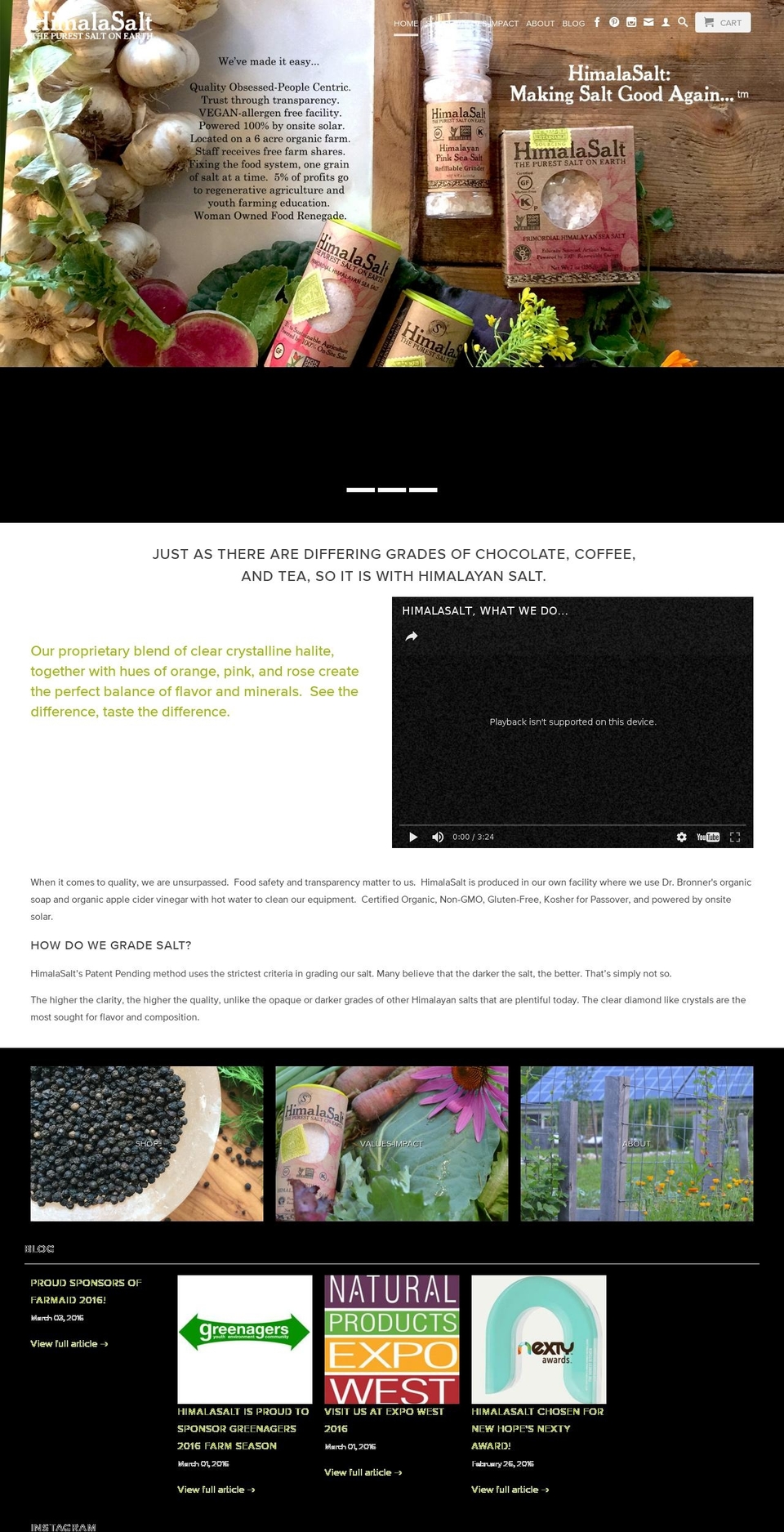 himalasalt.com shopify website screenshot