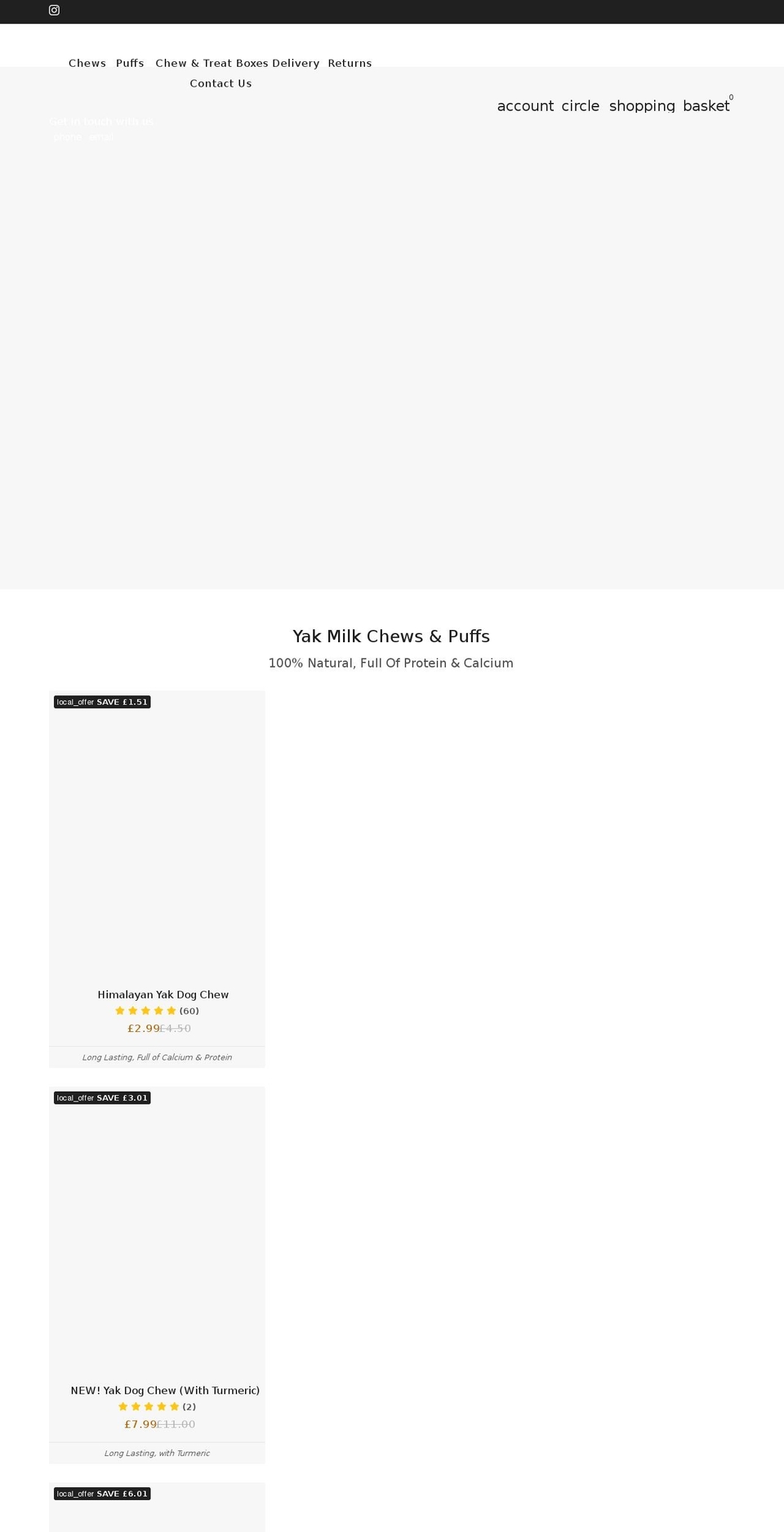 himalayan-chew.co.uk shopify website screenshot