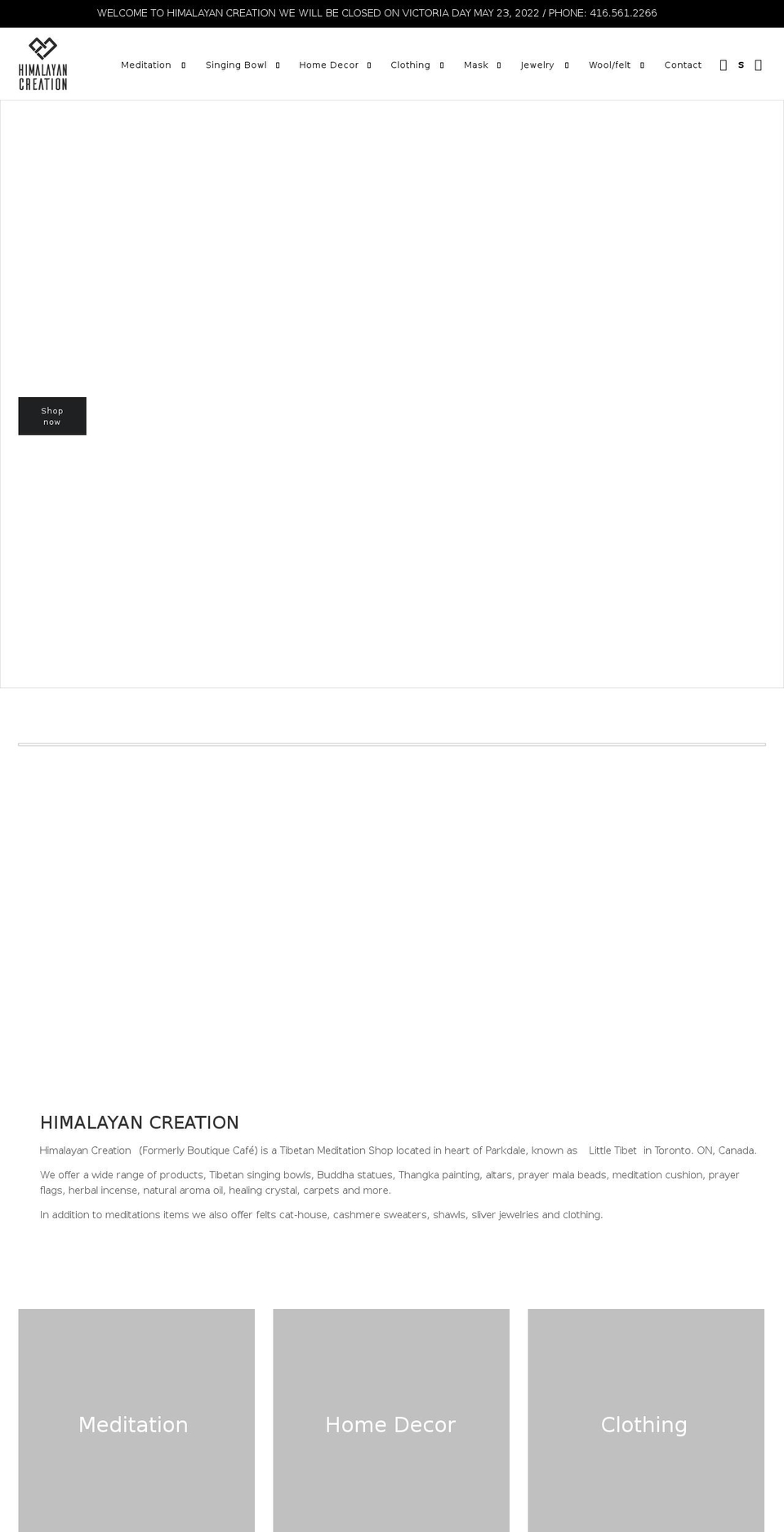 himalayancreation.com shopify website screenshot