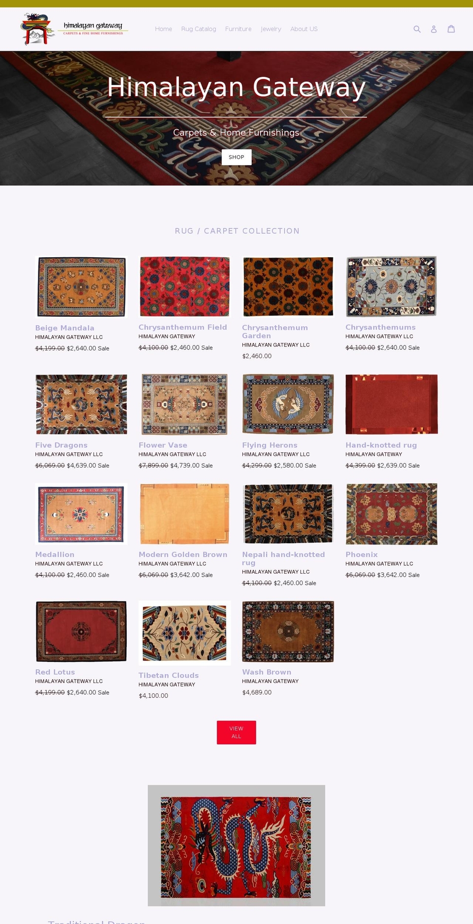 himalayangatewayllc1.com — Shopify storefront screenshot