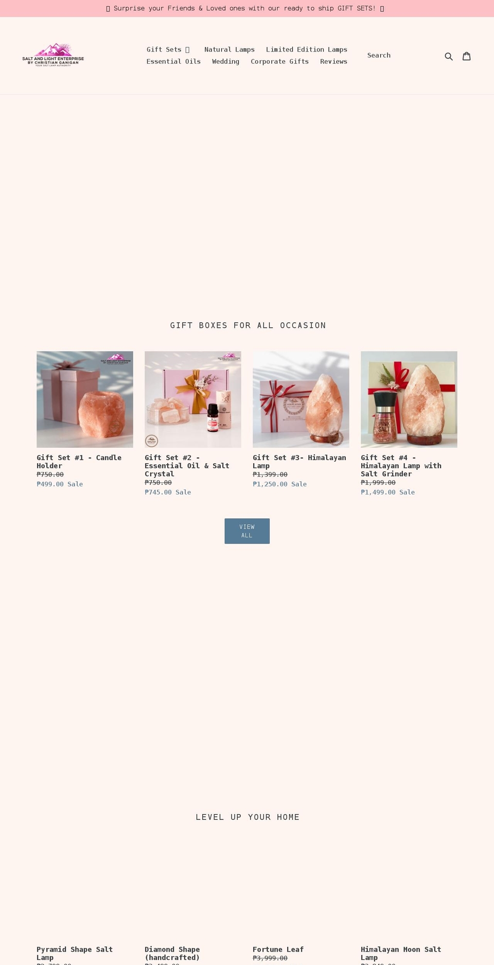 himalayansaltandlight.com — Shopify storefront screenshot
