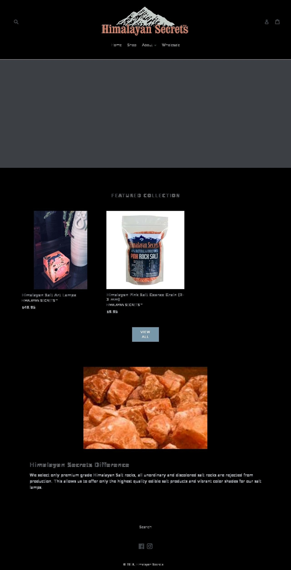 himalayansecrets.net shopify website screenshot