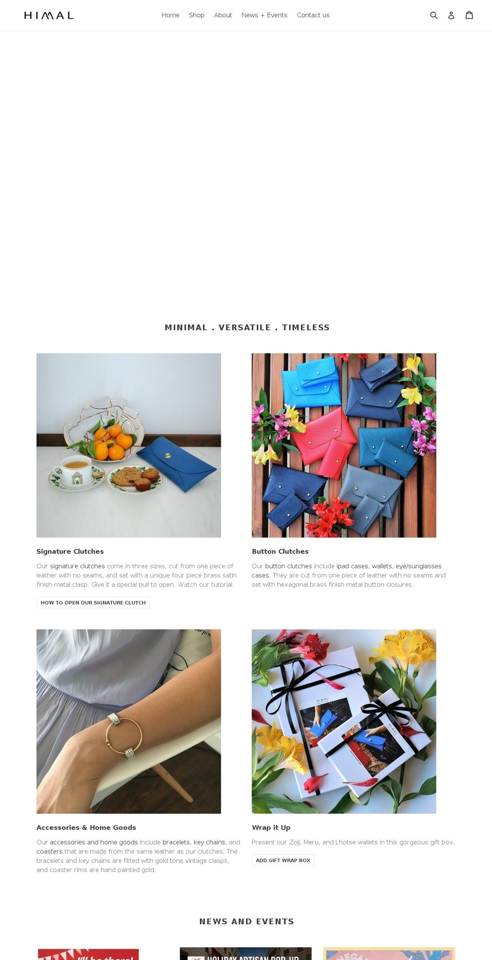 himalcollection.com shopify website screenshot