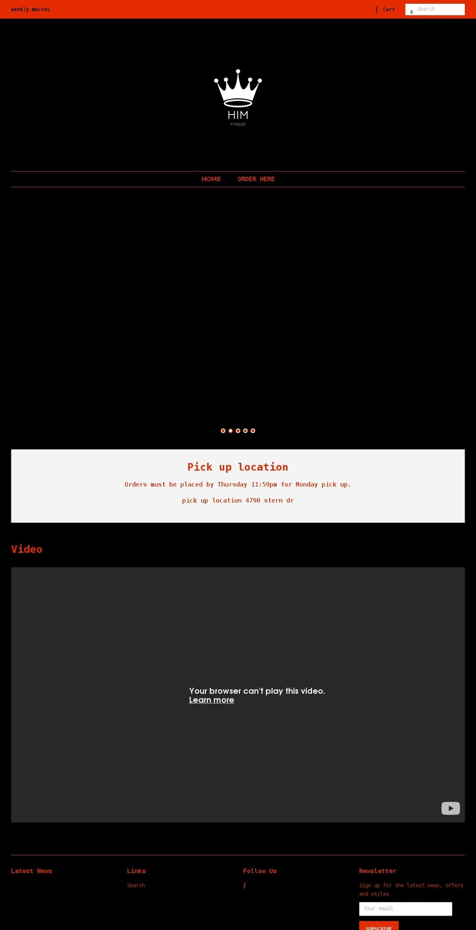 himfitmeals.com shopify website screenshot