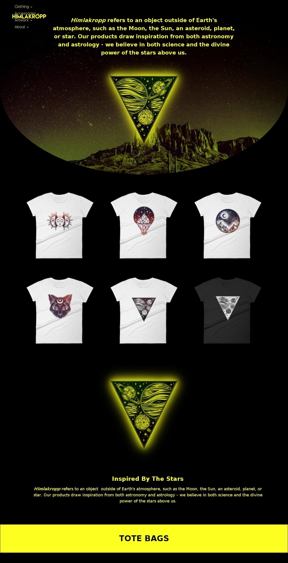 himlakropp.com shopify website screenshot