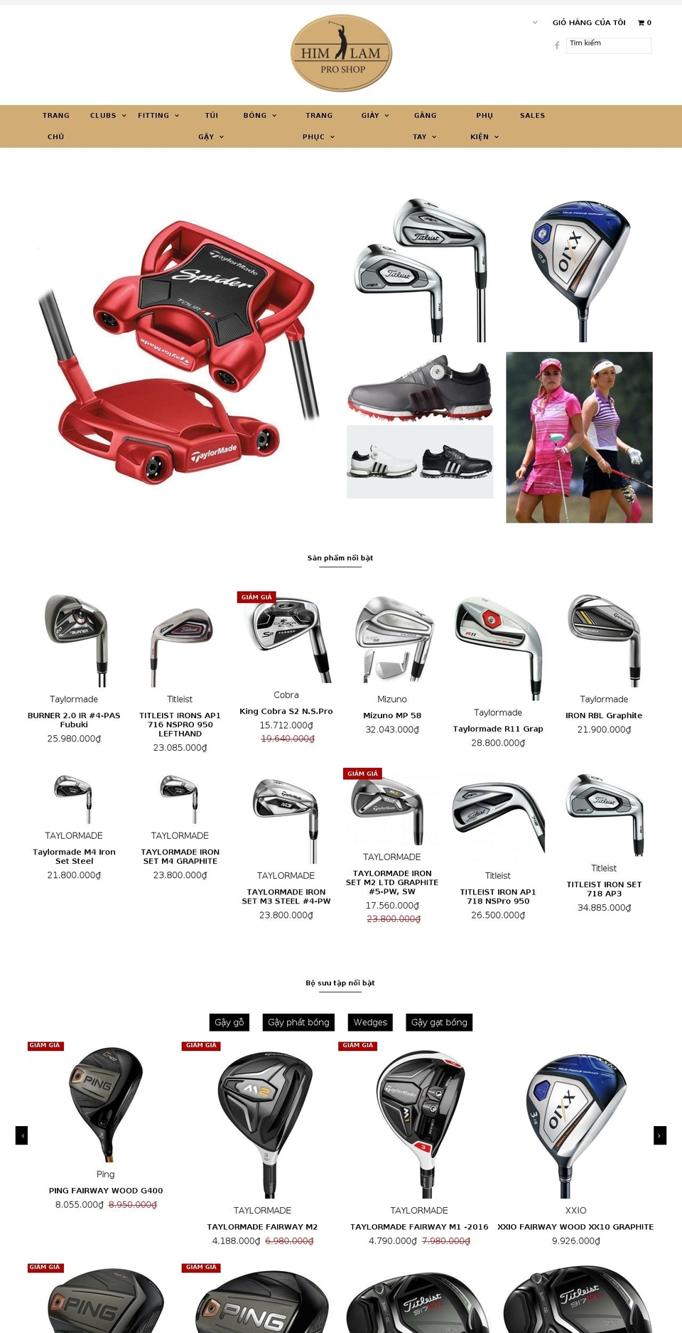 himlamgolf.com shopify website screenshot