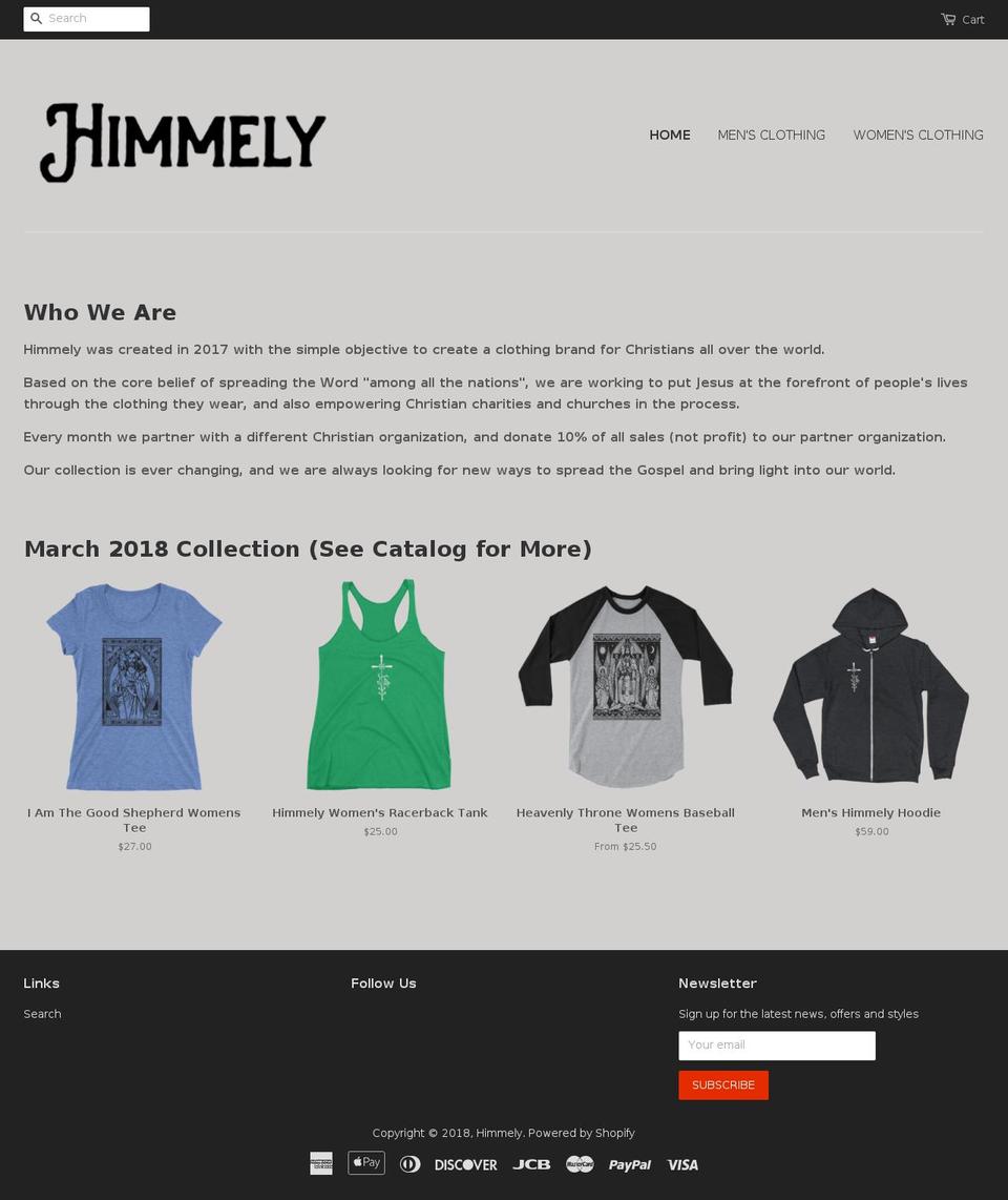 himmely.org shopify website screenshot