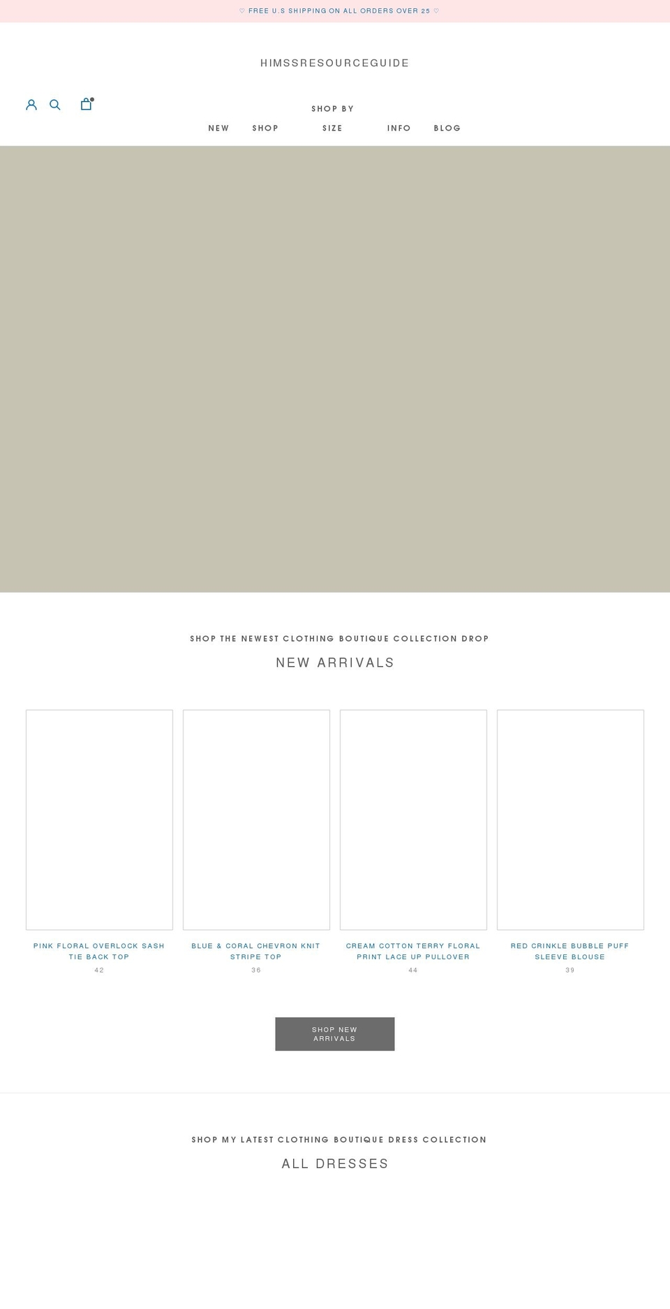 himssresourceguide.com shopify website screenshot