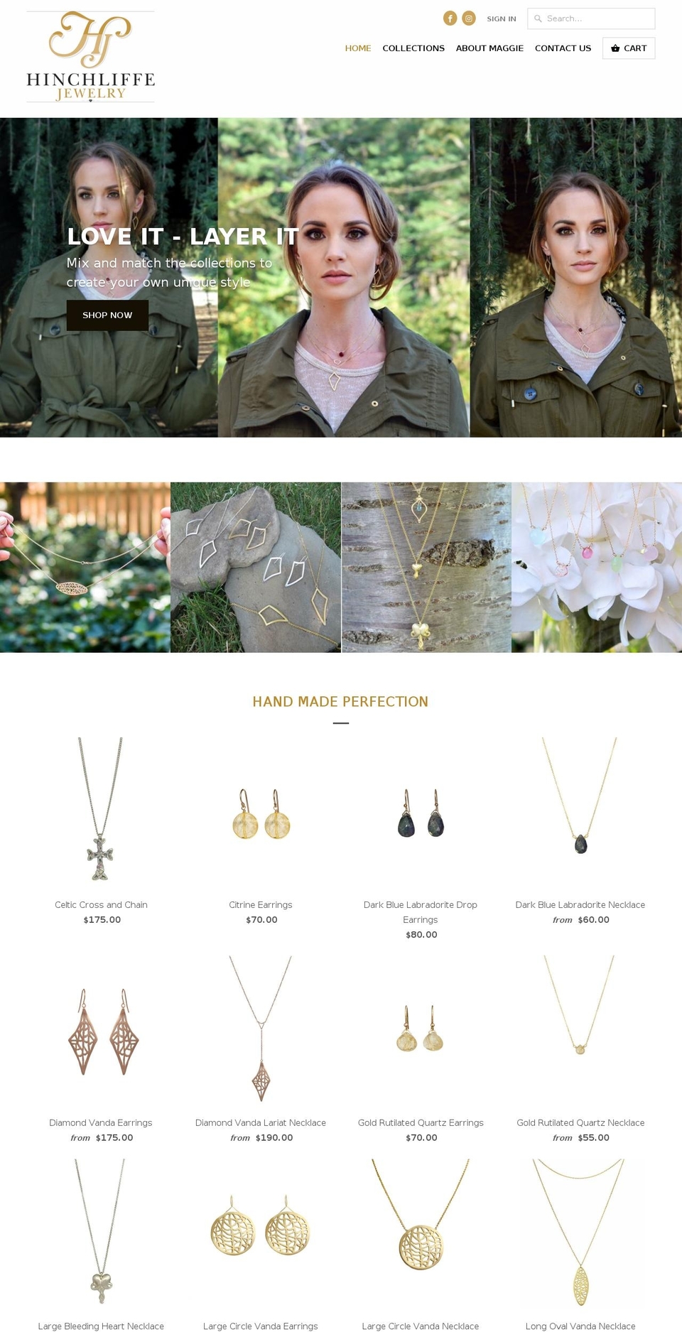 hinchliffejewelry.com shopify website screenshot