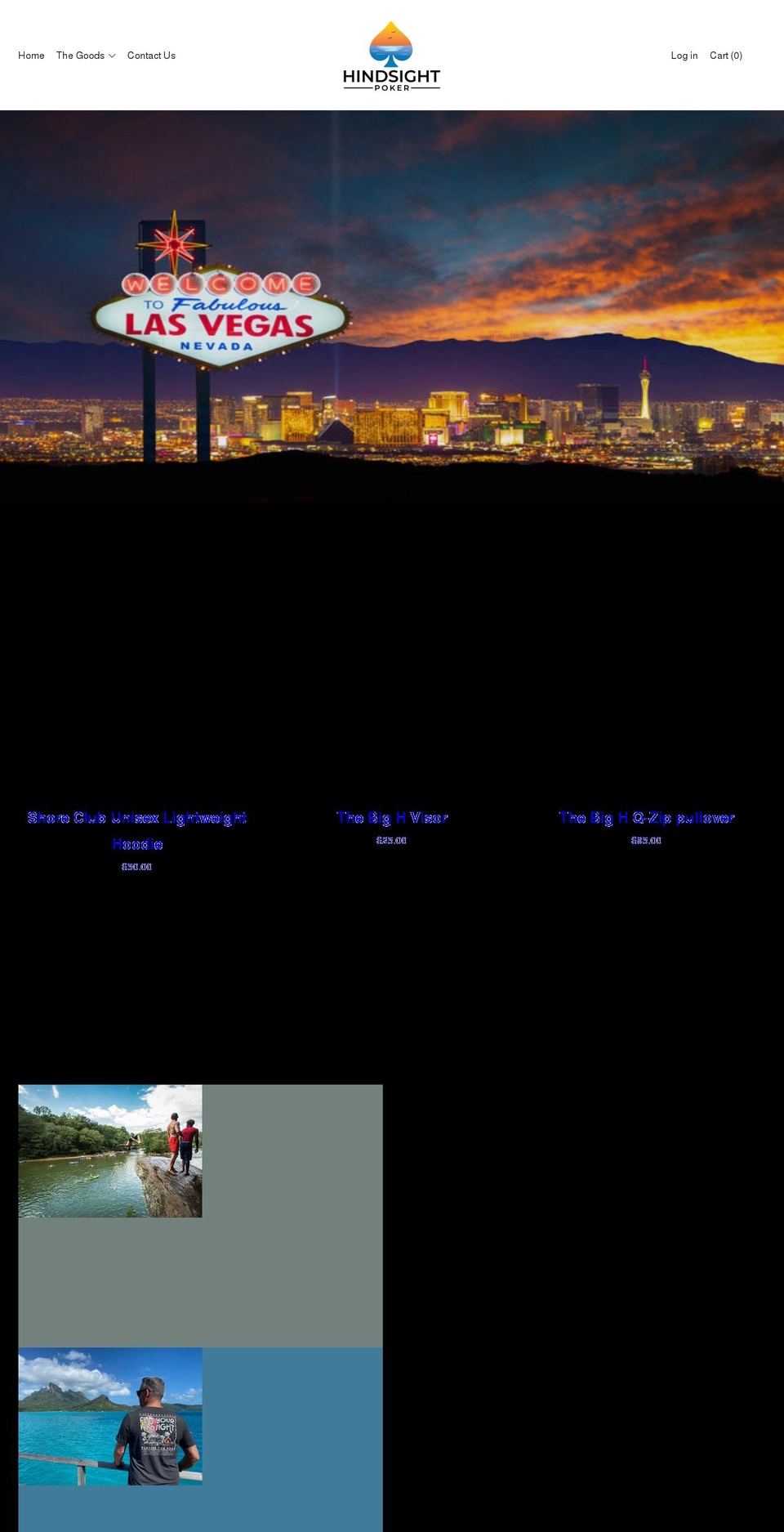 hindsightpoker.com shopify website screenshot