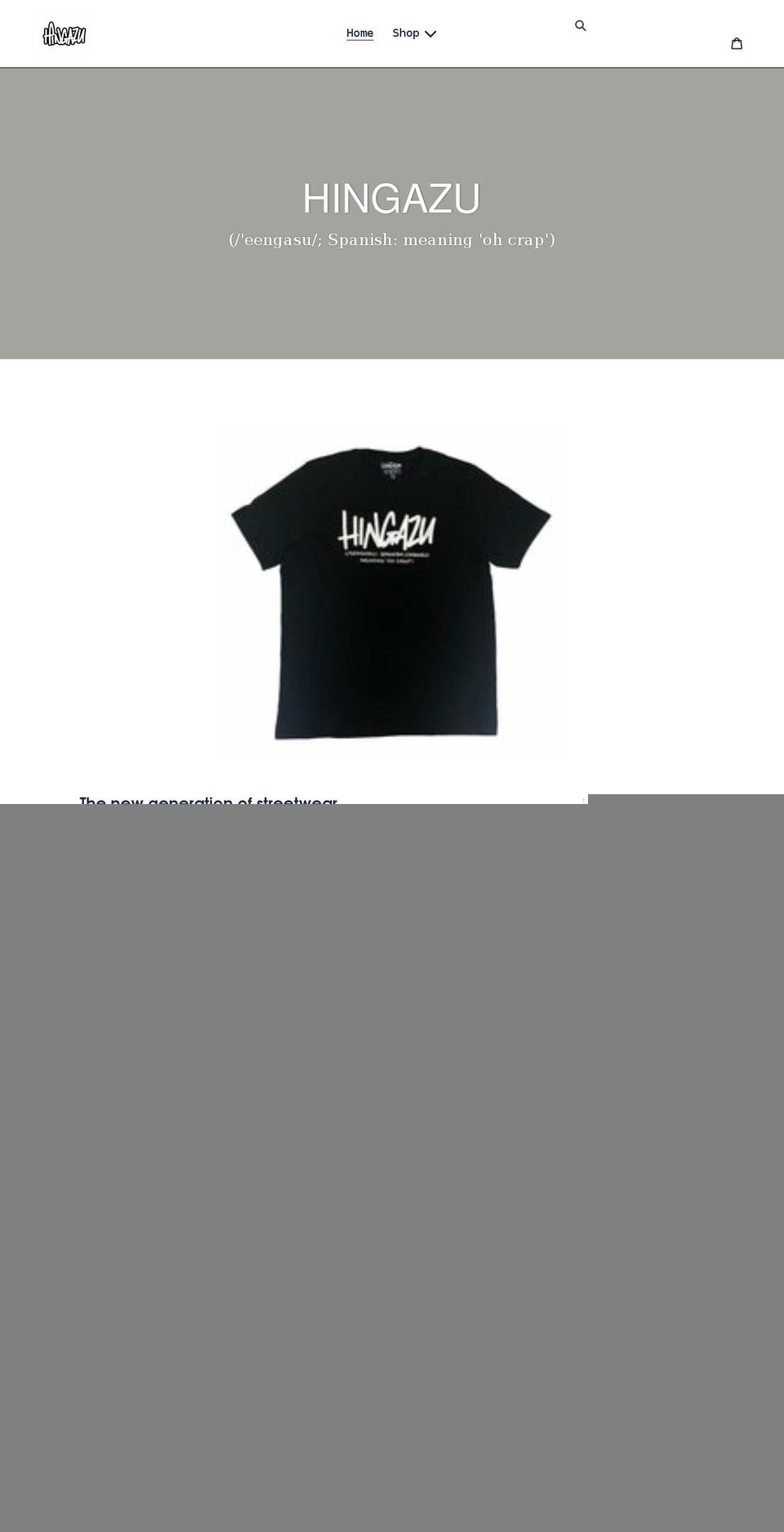 hingazu.com shopify website screenshot