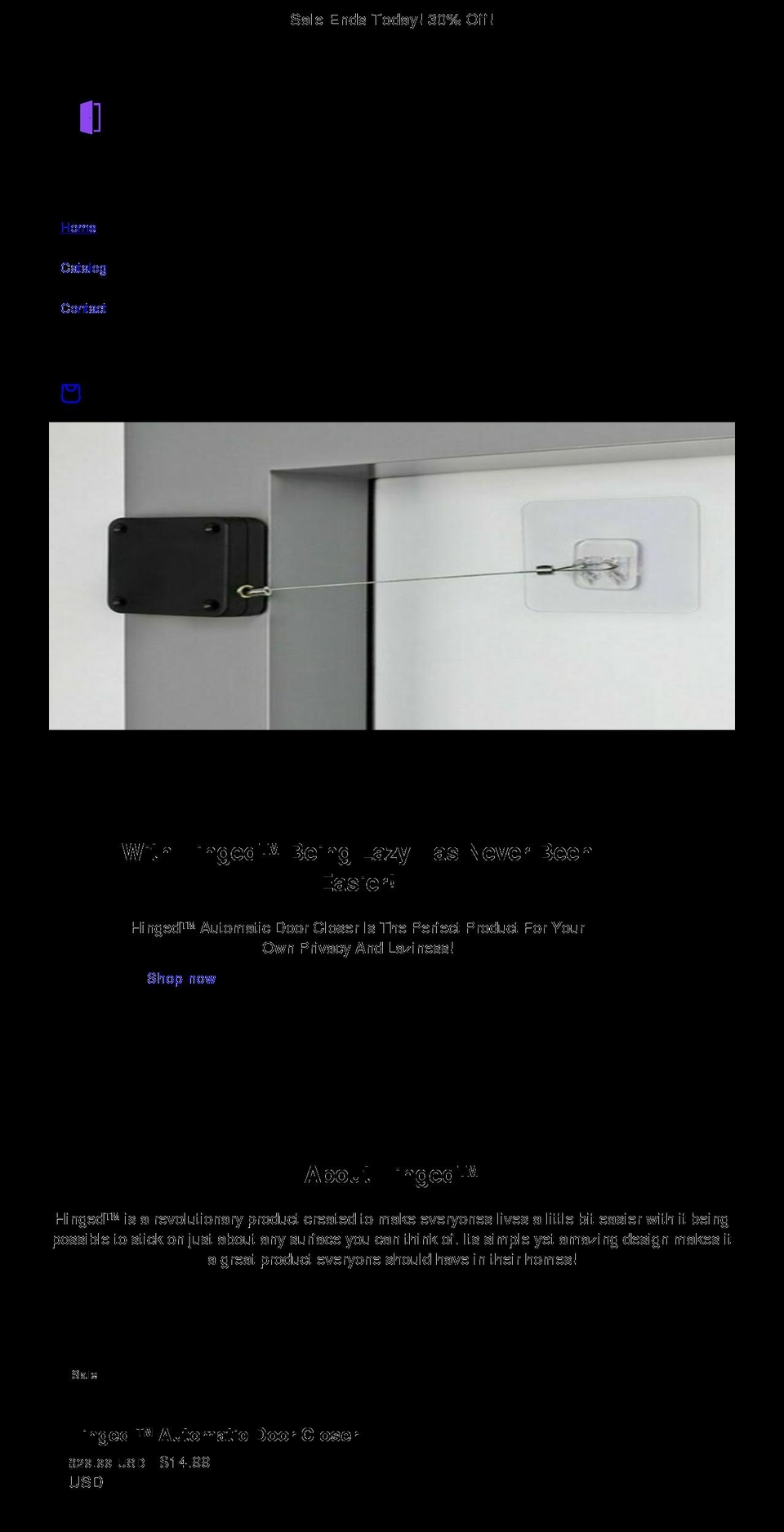 hinge-d.com shopify website screenshot