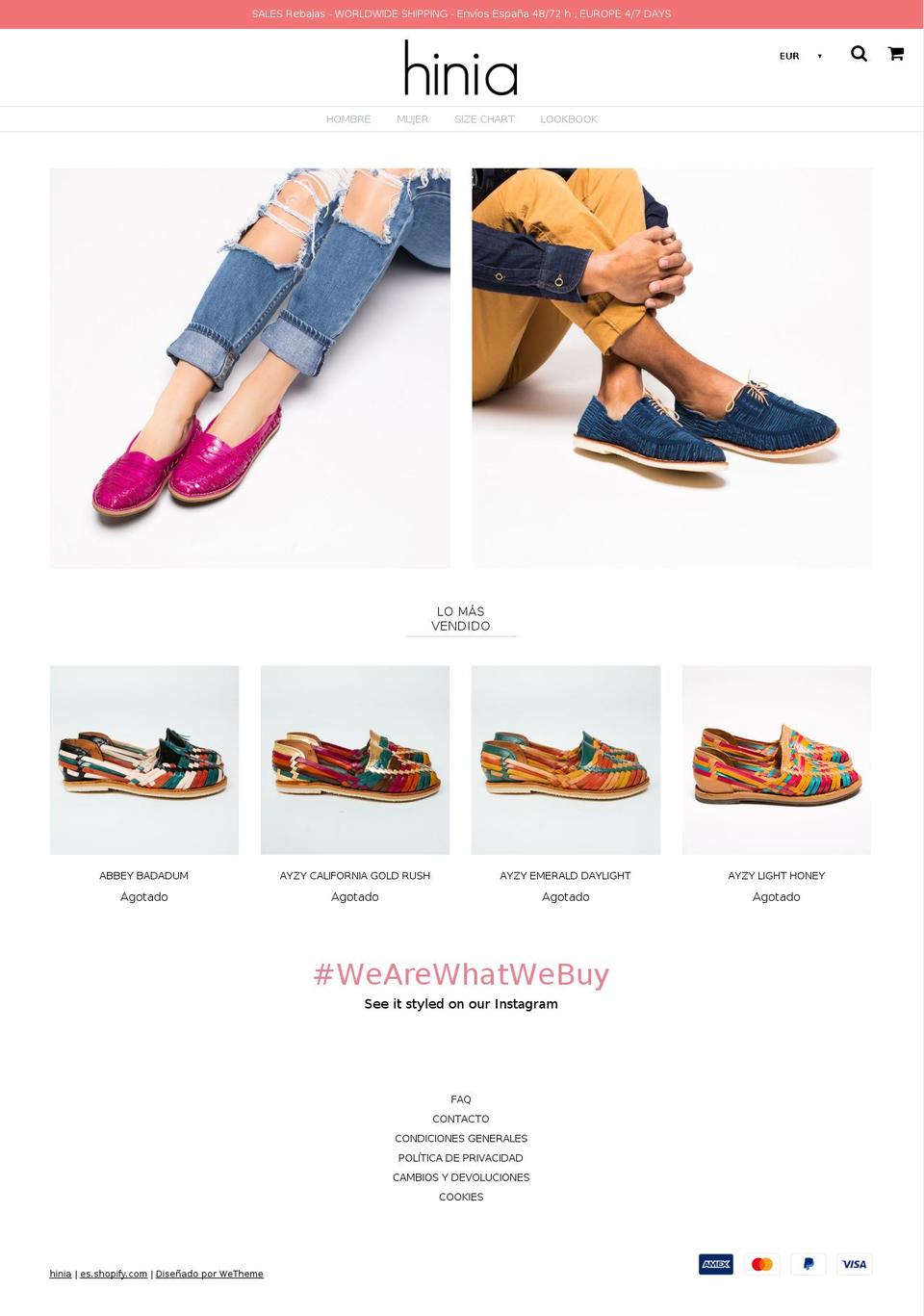 hiniaco.com — Shopify storefront screenshot