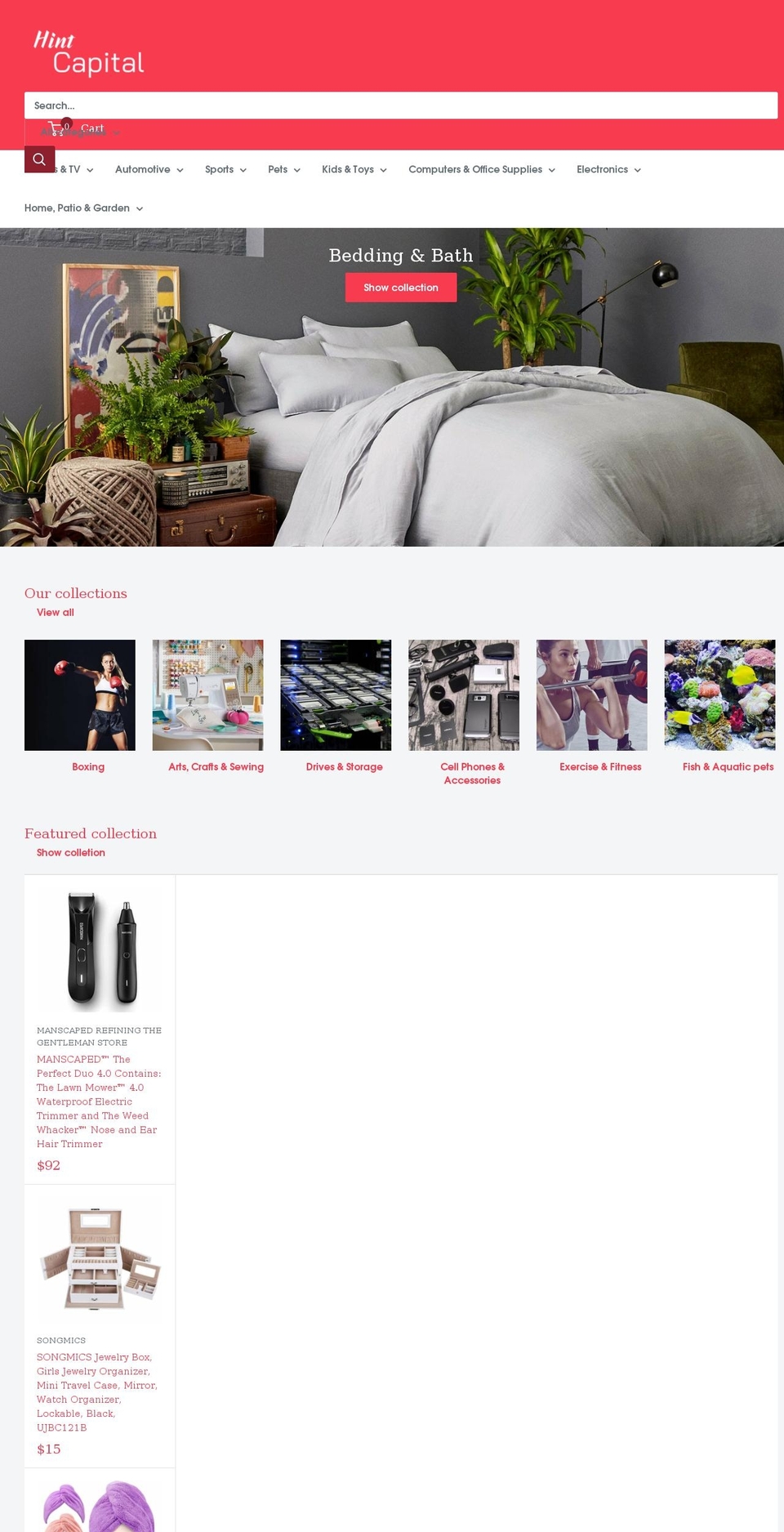hintofmodern.com shopify website screenshot