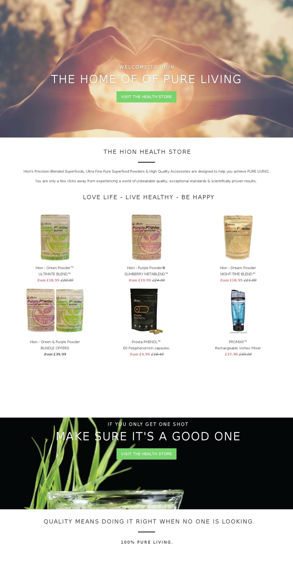 hionuk.com shopify website screenshot