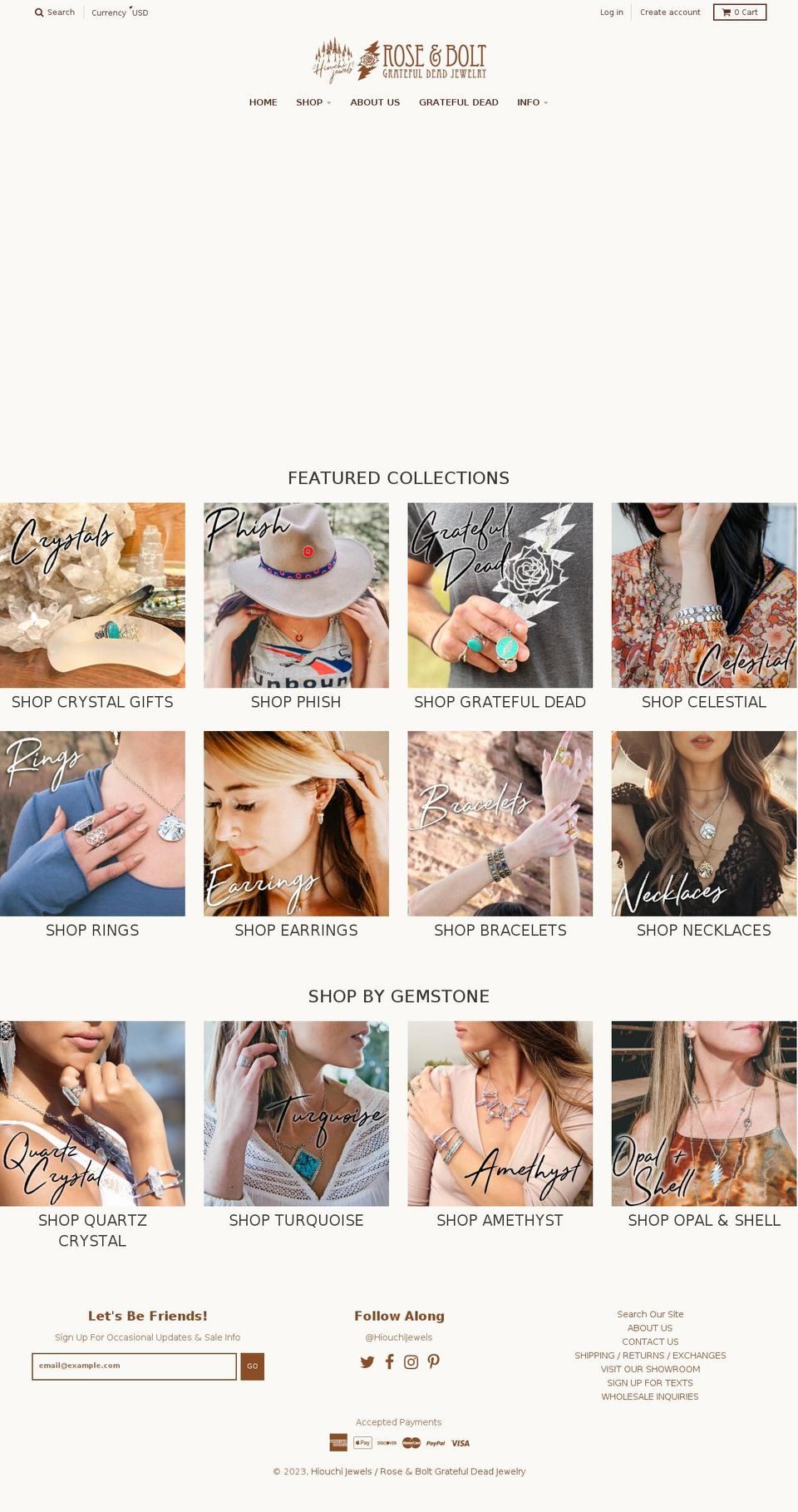 hiouchijewels.com shopify website screenshot