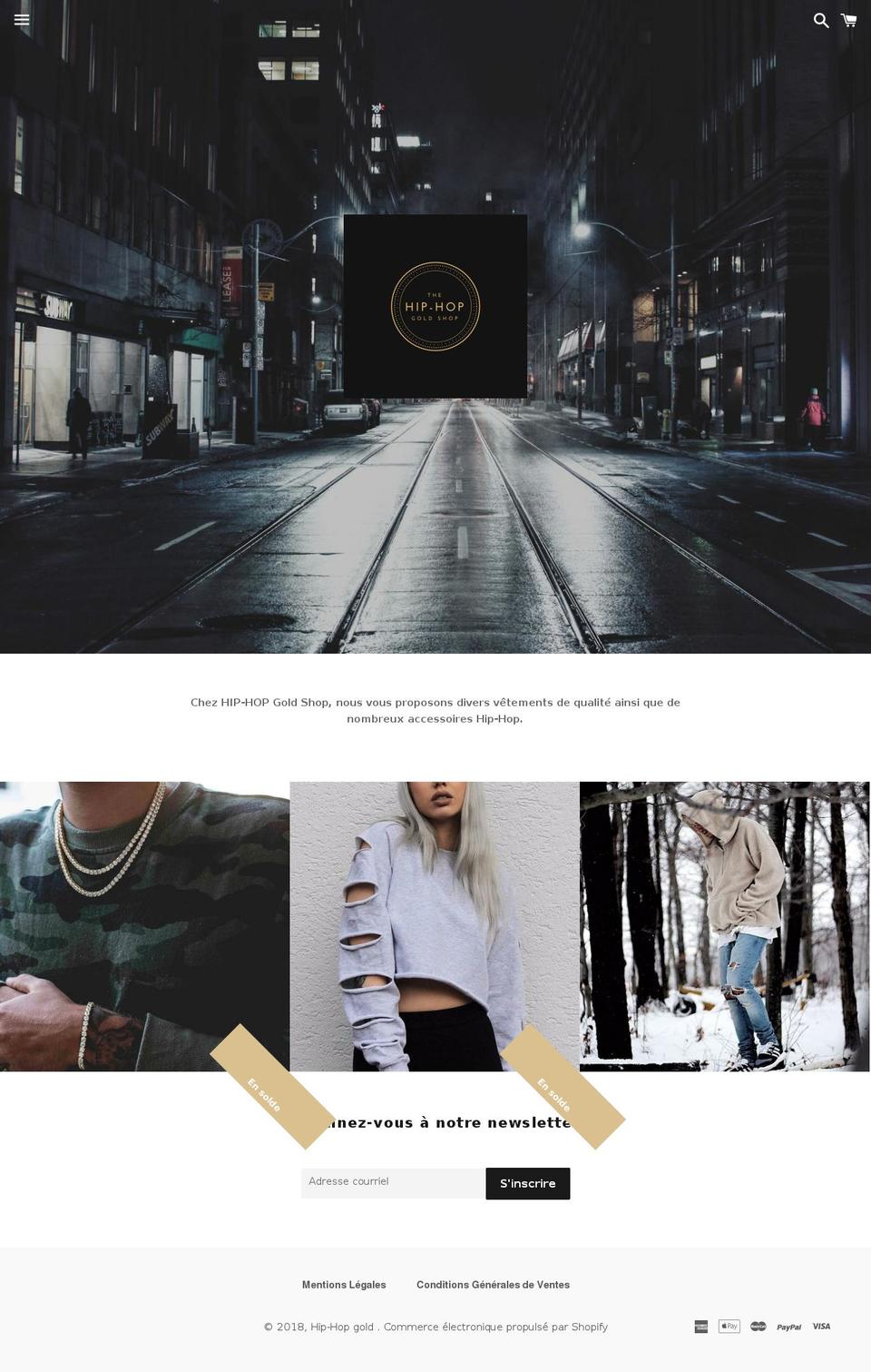 hip-hop-gold.com — Shopify storefront screenshot