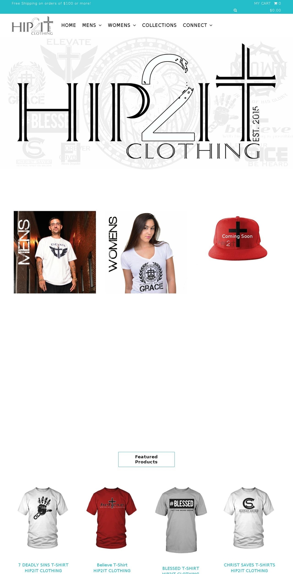 hip2itclothing.com — Shopify storefront screenshot