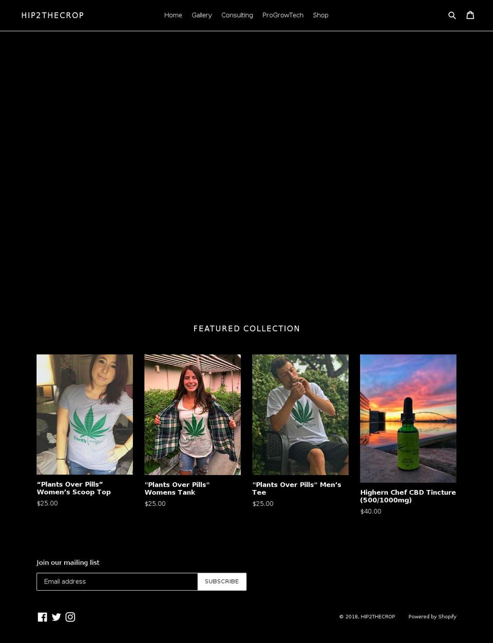 hip2thecrop.com — Shopify storefront screenshot